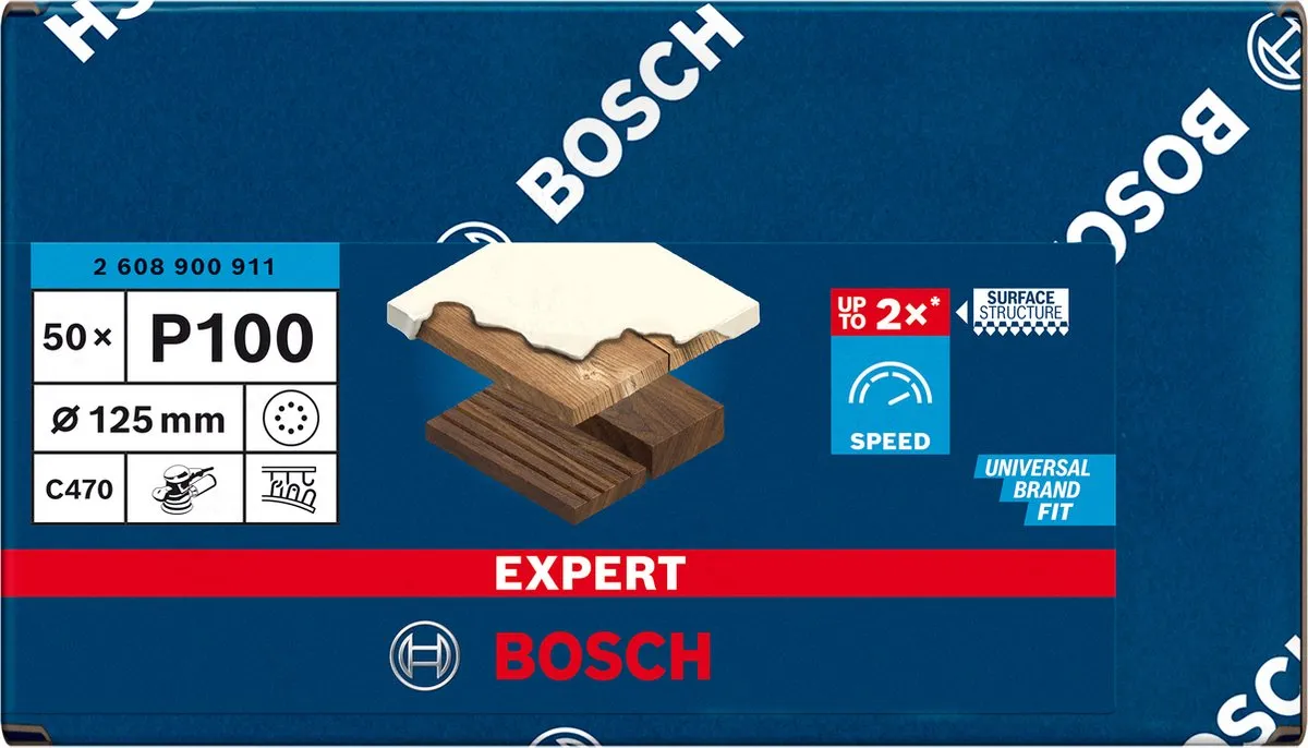 Bosch Schuurschijf C470 125mm - 50 Stuks
