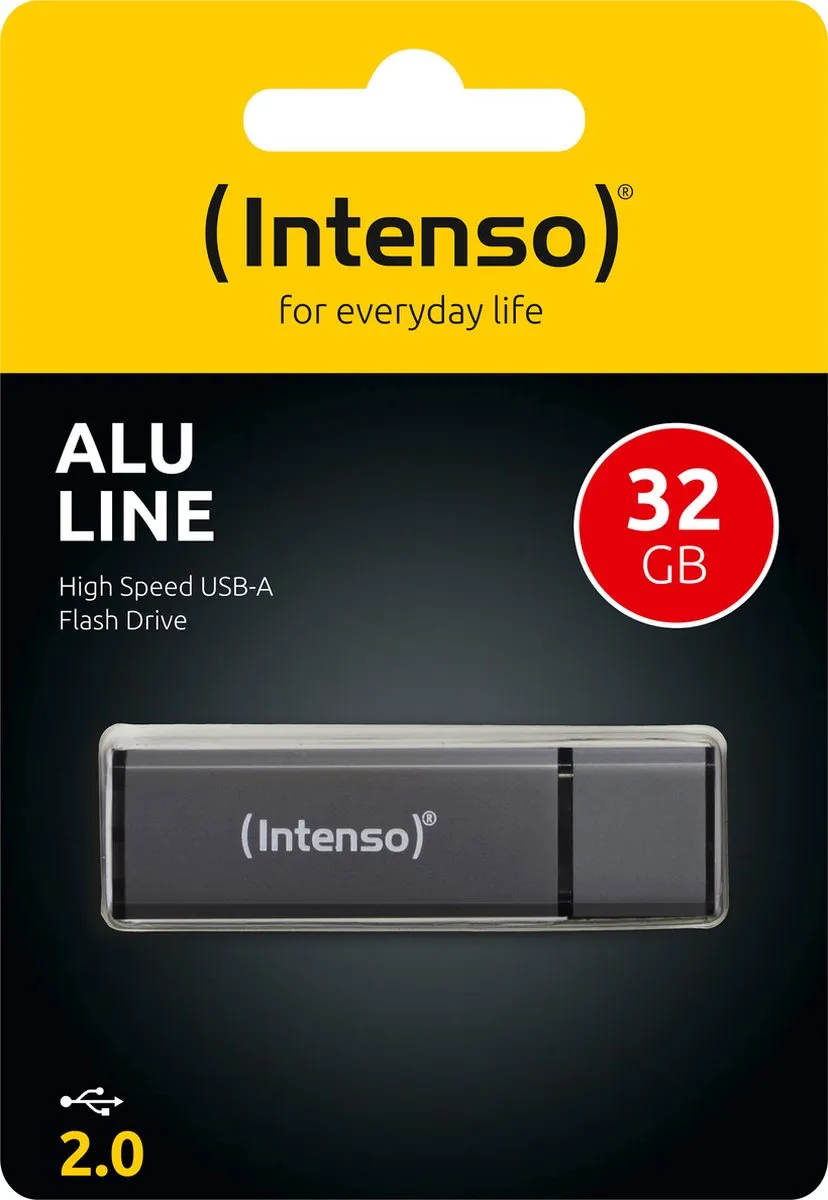 Intenso Alu Line USB-stick 32GB - 2 Stuks - Antraciet