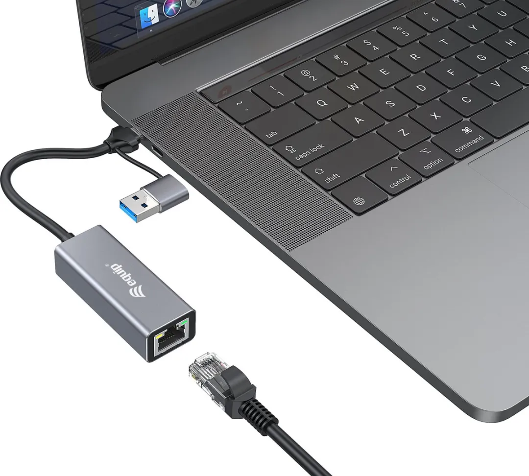 Equip 133495 USB-C naar 2,5 Gigabit Ethernet Adapter - 4 Poorten - Grijs