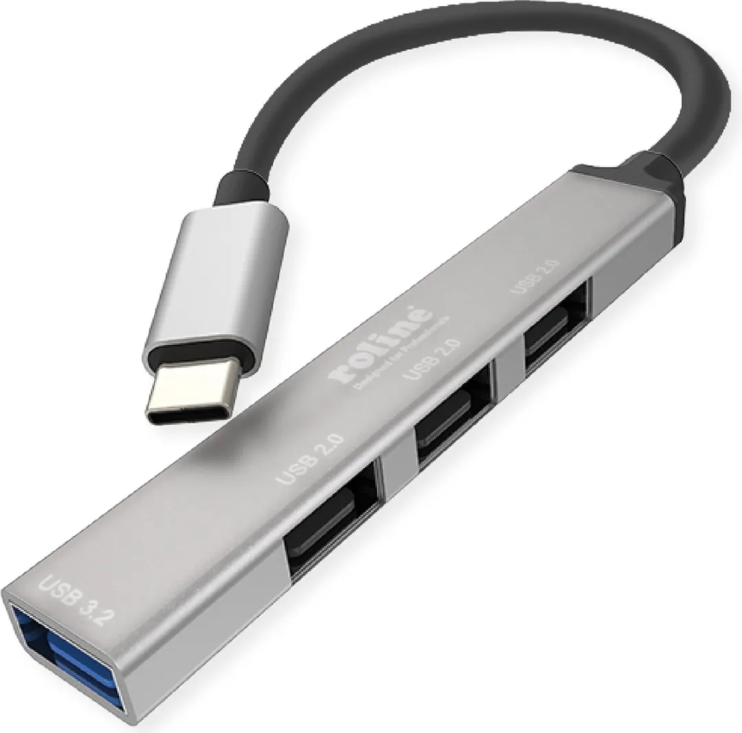 Roline USB 3.2 Gen 1 Hub 4-voudig - Type C - 3x USB 2.0 Zwart - afbeelding 6 van 6