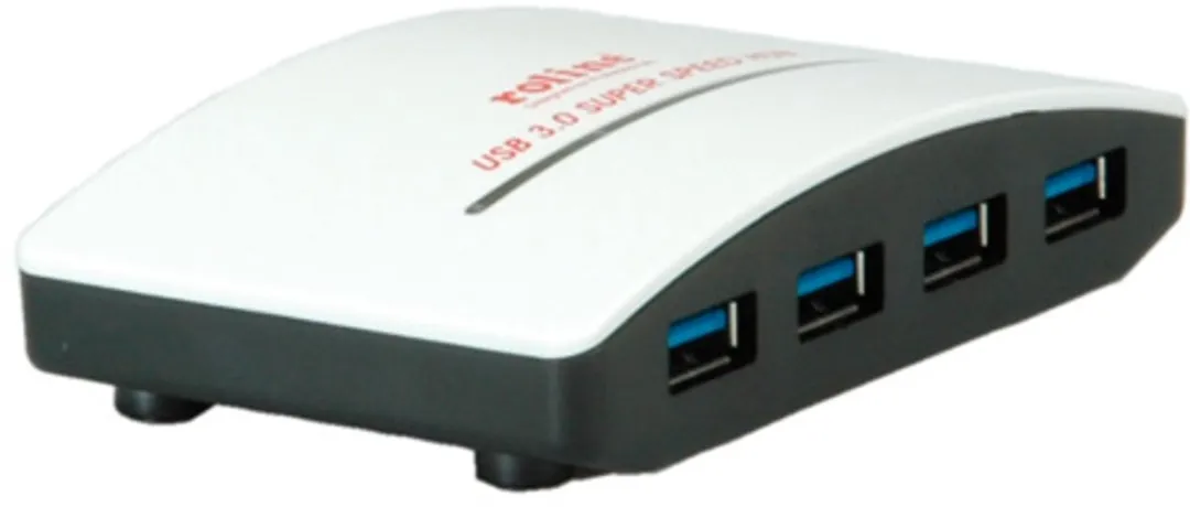 Roline USB 3.2 Gen 1 Hub 4 Poorten - Zwart/Wit - afbeelding 2 van 6
