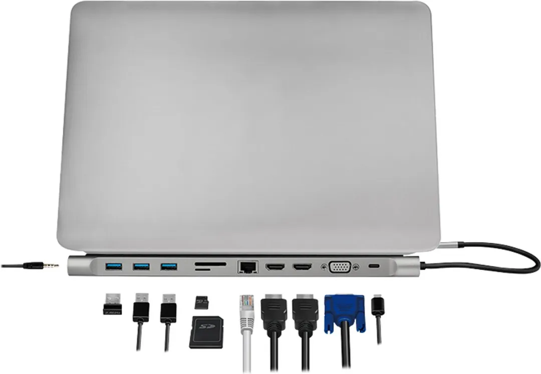 LogiLink UA0373 USB-C dockingstation Geschikt voor merk (dockingstation): Universeel USB-C Power Delivery, Geïntegreerd