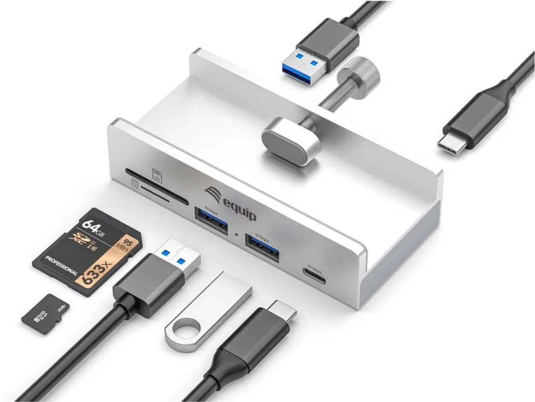 Equip 128968 USB 3.2 Hub - 3 Poorten - Aluminium - afbeelding 3 van 3