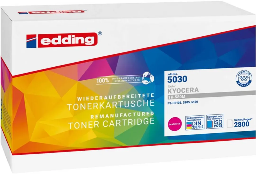 edding Toner EDD-5030 Magenta - 2800 Pagina's - Kyocera FS 3140MFP - afbeelding 2 van 5