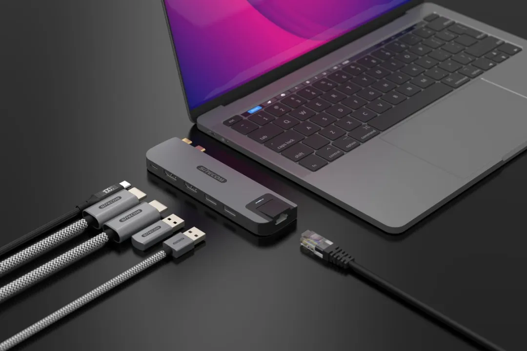 Sitecom AC-1002 Multiport Hub 6-in-2 - voor MacBook Pro 14-16"