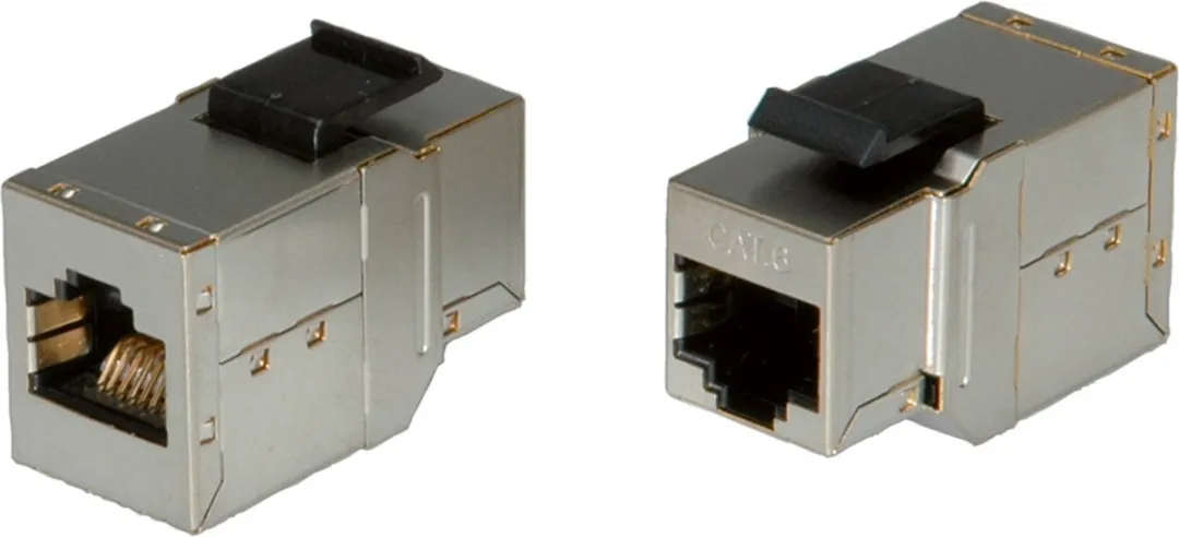Roline RJ45 Keystone Afgeschermd Koppelstuk Cat.6 - Zwart