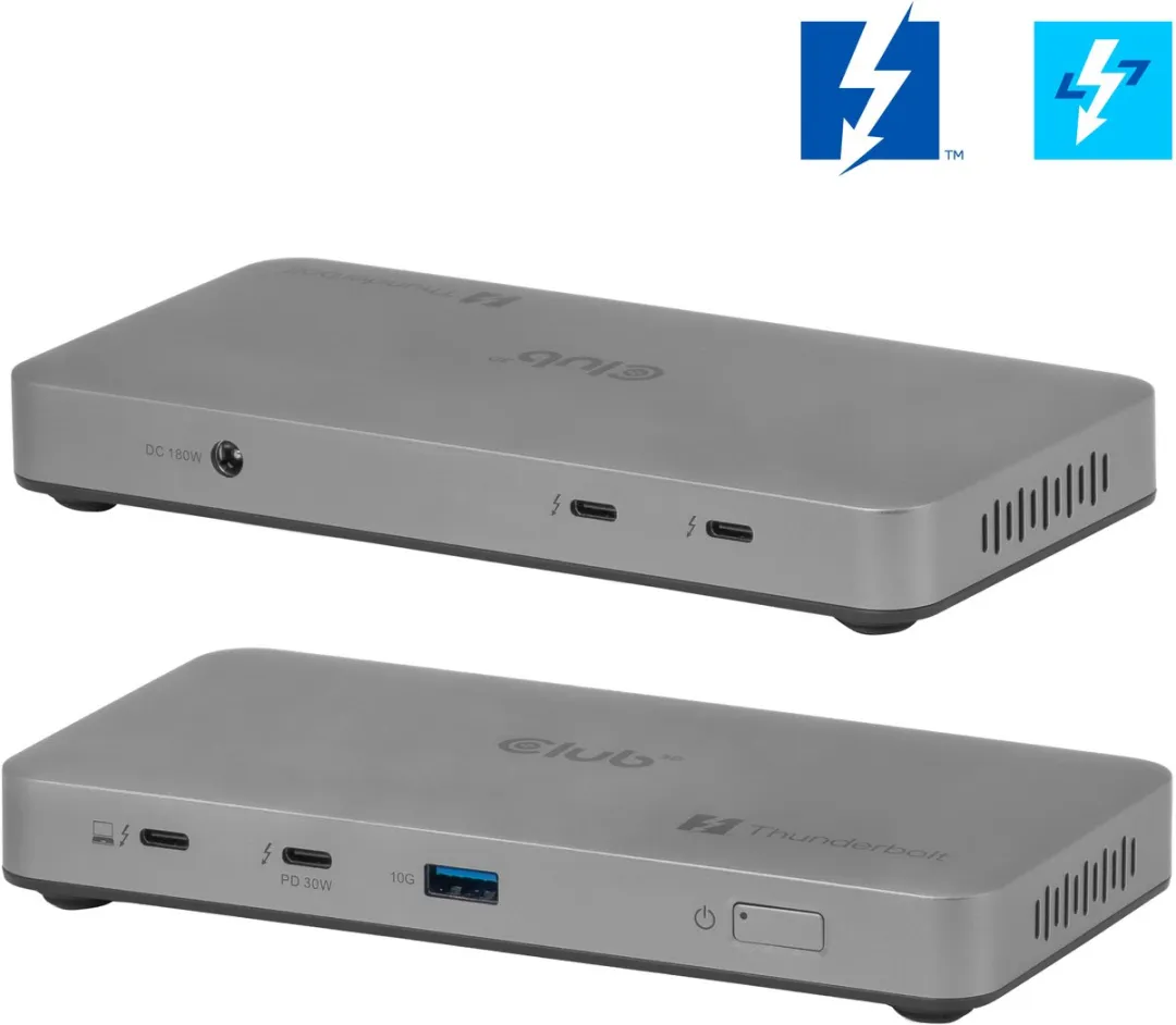 Club 3D 5-1 Thunderbolt™ 5 Hub Triple video 5K60Hz Thunderbolt™ Share Certified 180W