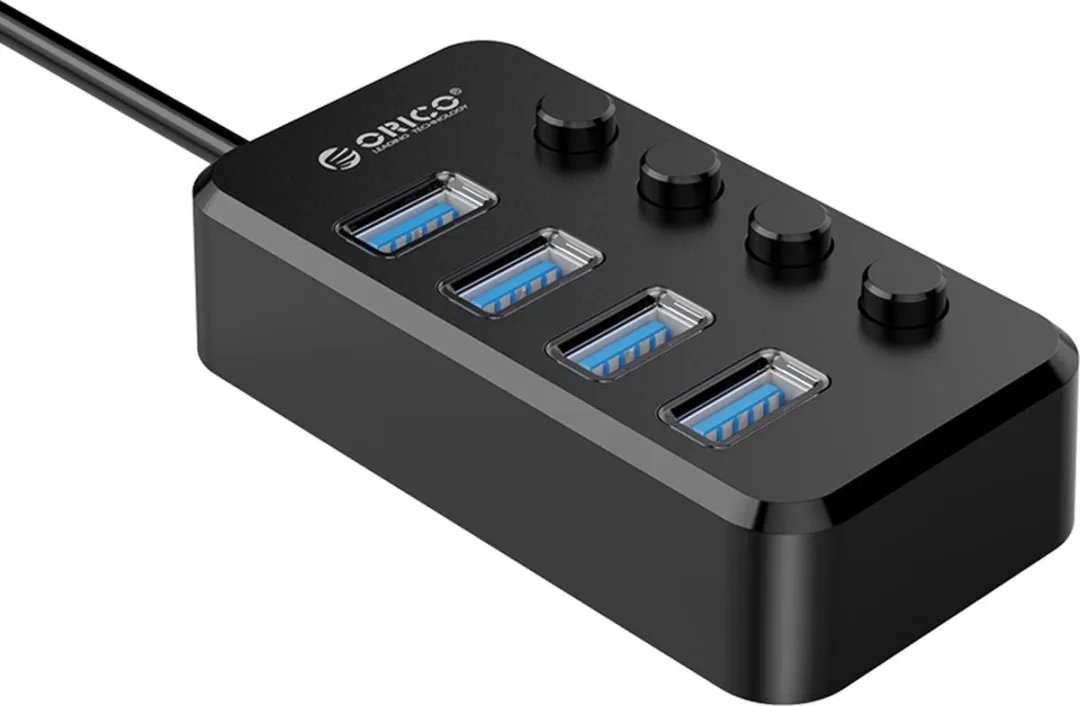 ORICO ORI-TSU3-4A-BK USB 3.0 Hub 4 Poorten