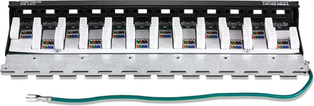 Trendnet TC-P12C6AS Patchpaneel 12-poorts Cat.6a - Zwart - afbeelding 4 van 6