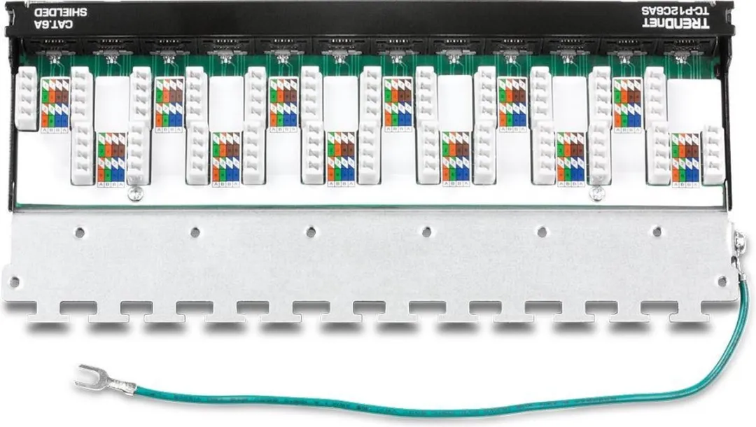 Trendnet TC-P12C6AS Patchpaneel 12-poorts Cat.6a - Zwart - afbeelding 5 van 6