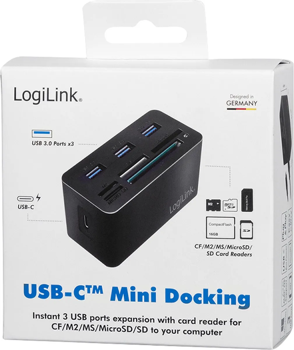Logilink CR0046 Laptopdock USB 3.2 Gen 1 - Zwart