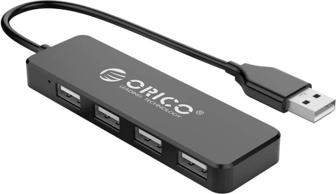 ORICO USB 2.0 Hub ORI-FL01-BK - 4 Poorten - Zwart - afbeelding 6 van 6