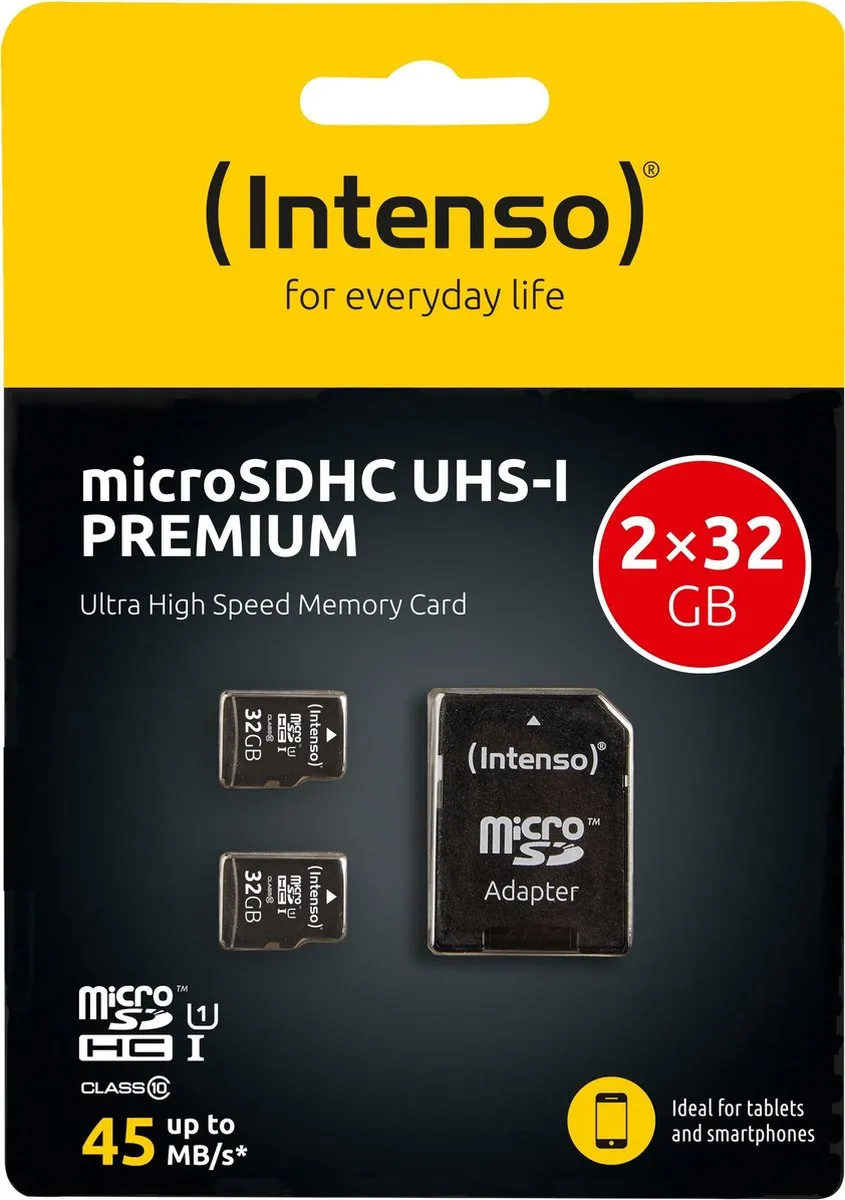 Intenso Micro SD 32GB x2 - 2 Stuks