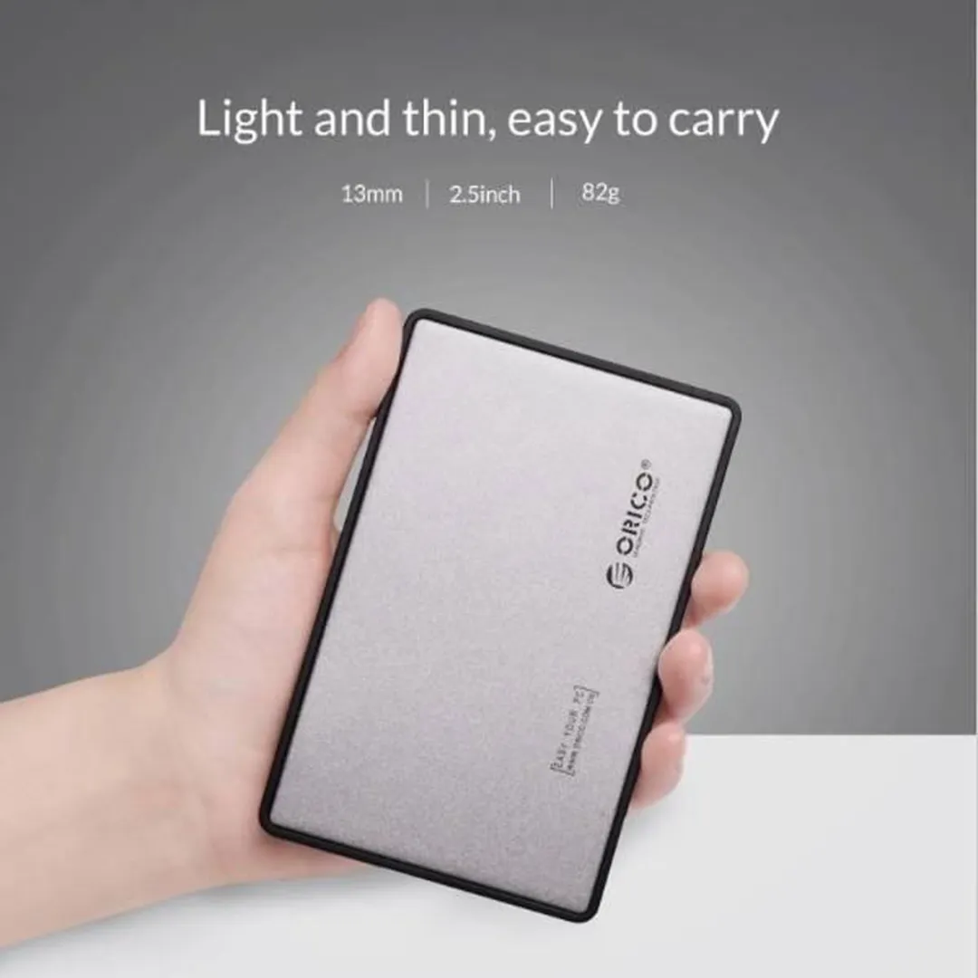 ORICO ORI-2588US3-SV 2.5" USB 3.0 HDD/SSD Behuizing - Zilvergrijs/Zwart