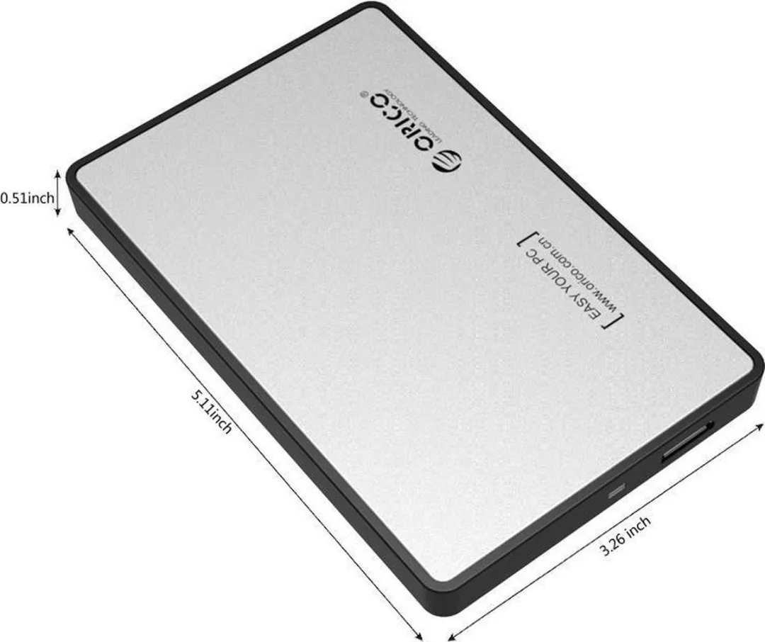 ORICO ORI-2588US3-SV 2.5" USB 3.0 HDD/SSD Behuizing - Zilvergrijs/Zwart