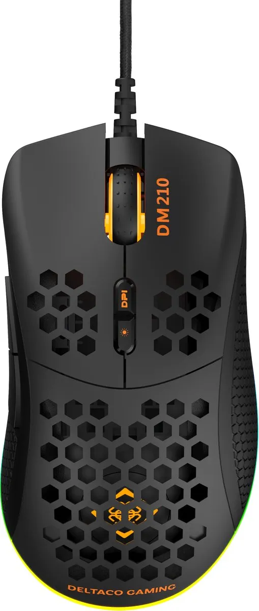 Deltaco DM210 Gaming Muis - Bedraad - 6400 DPI - Zwart