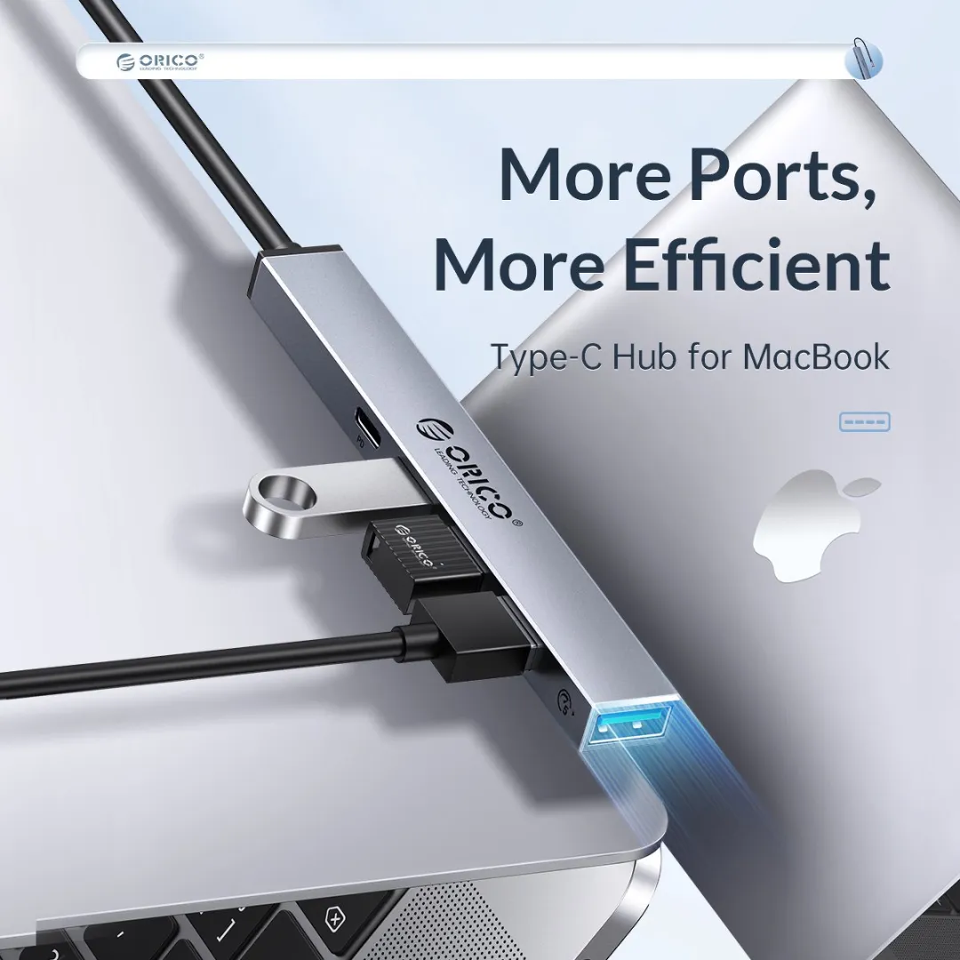 ORICO AHU1-4A-GY USB Hub 3.0 - 4 Poorten Grijs