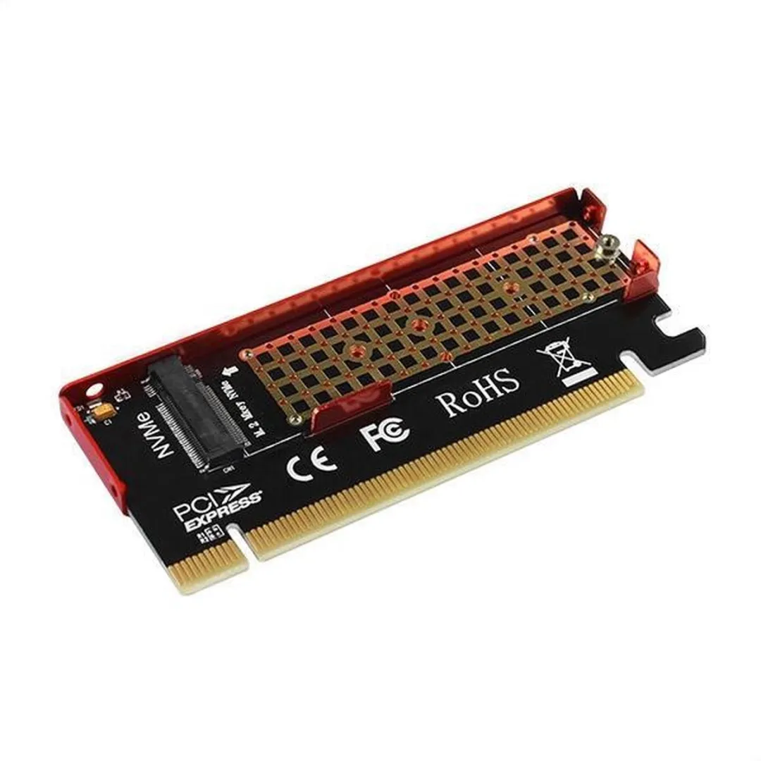Axagon PCEM2-S PCIe 3.0 16x M.2 NVMe Adapter - Rood