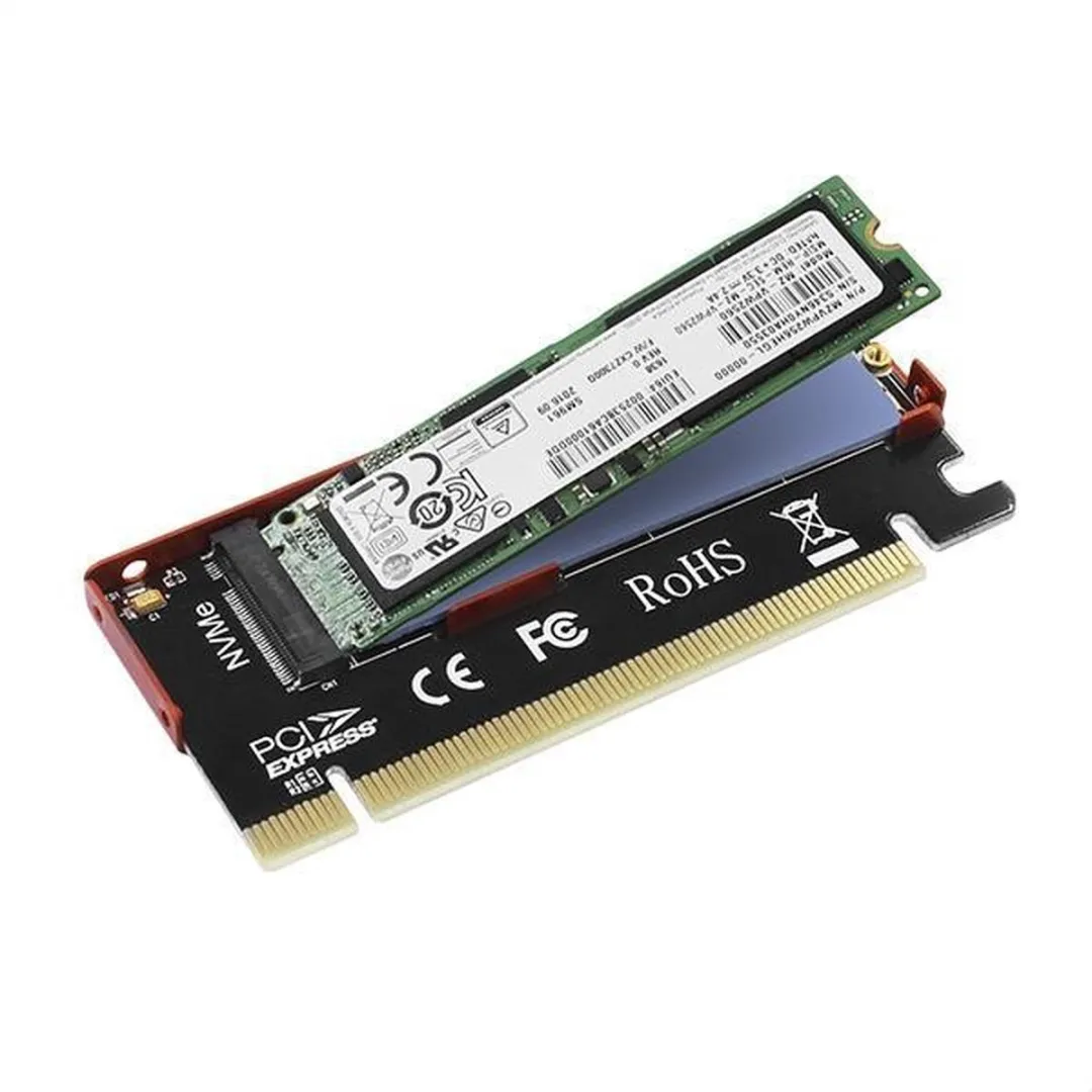 Axagon PCEM2-S PCIe 3.0 16x M.2 NVMe Adapter - Rood