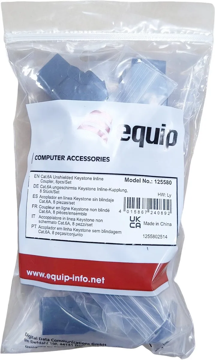 Equip 125580 Keystone-module - Zwart