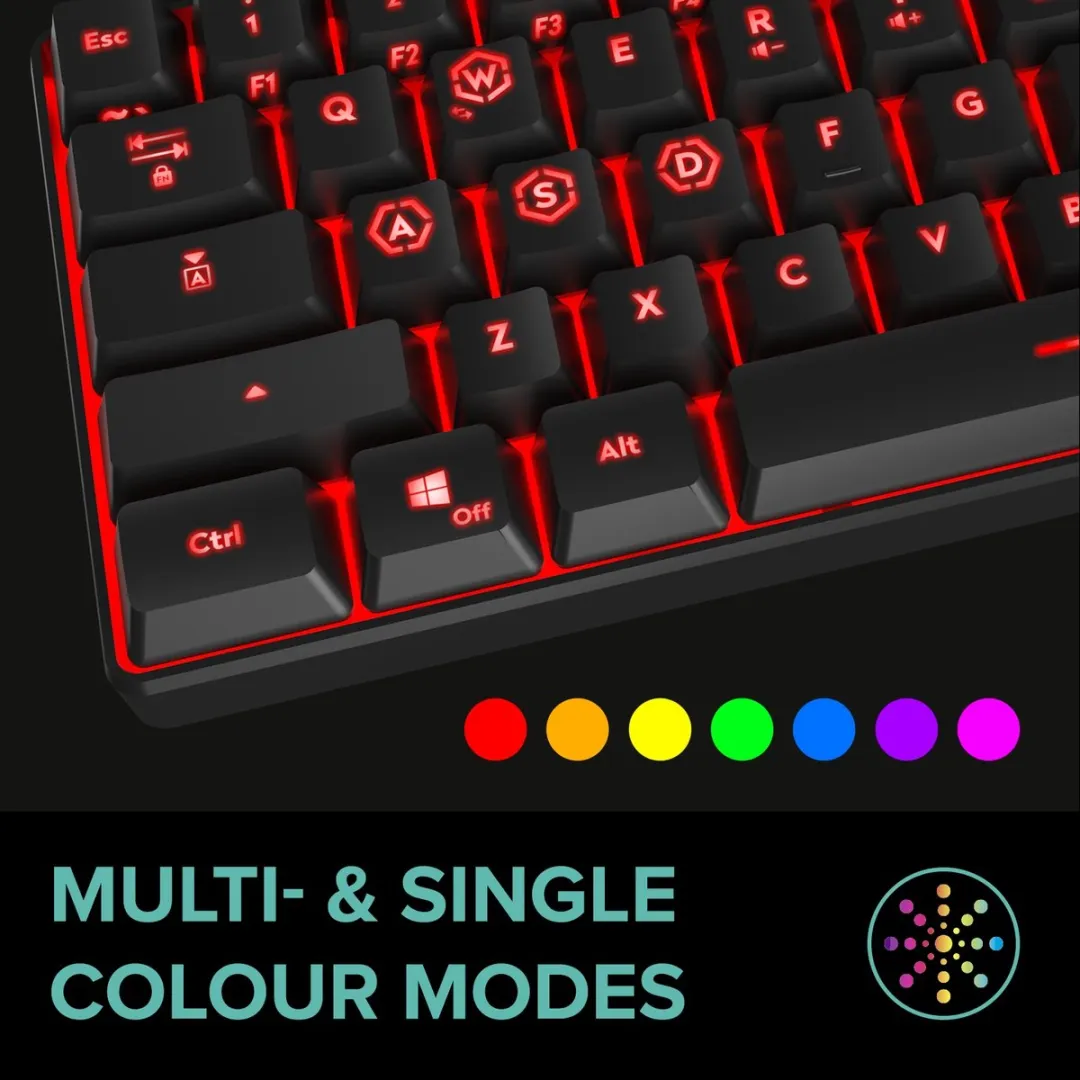 Speedlink LETOS SL-670014-BK-US Gaming Toetsenbord - Compact 60% - RGB - Zwart