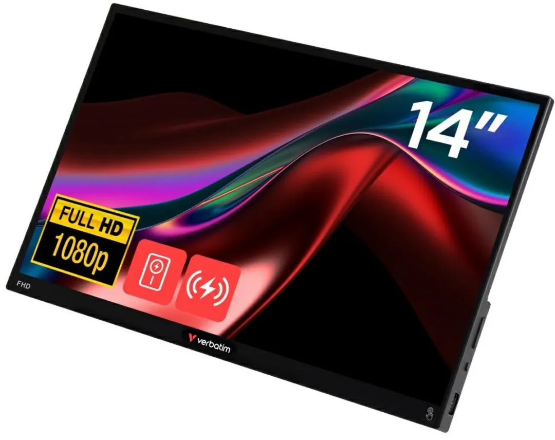 Verbatim 32088 Portable Monitor 14" FHD Touch - Zwart