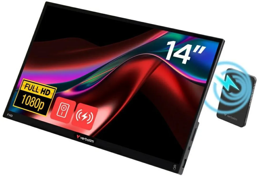 Verbatim 32088 Portable Monitor 14" FHD Touch - Zwart