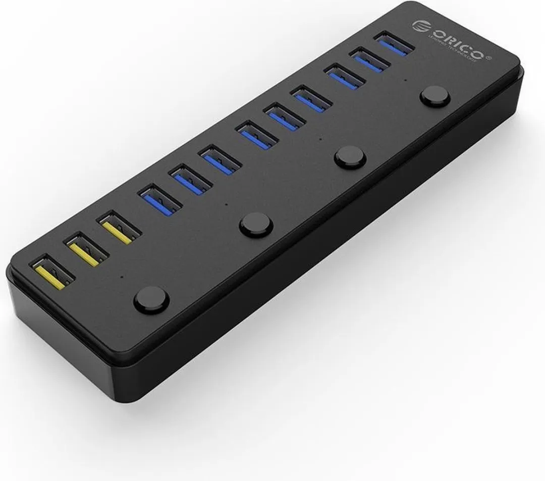 ORICO ORI-P12-U3-BK 12-Poorts USB 3.0 Hub - Zwart