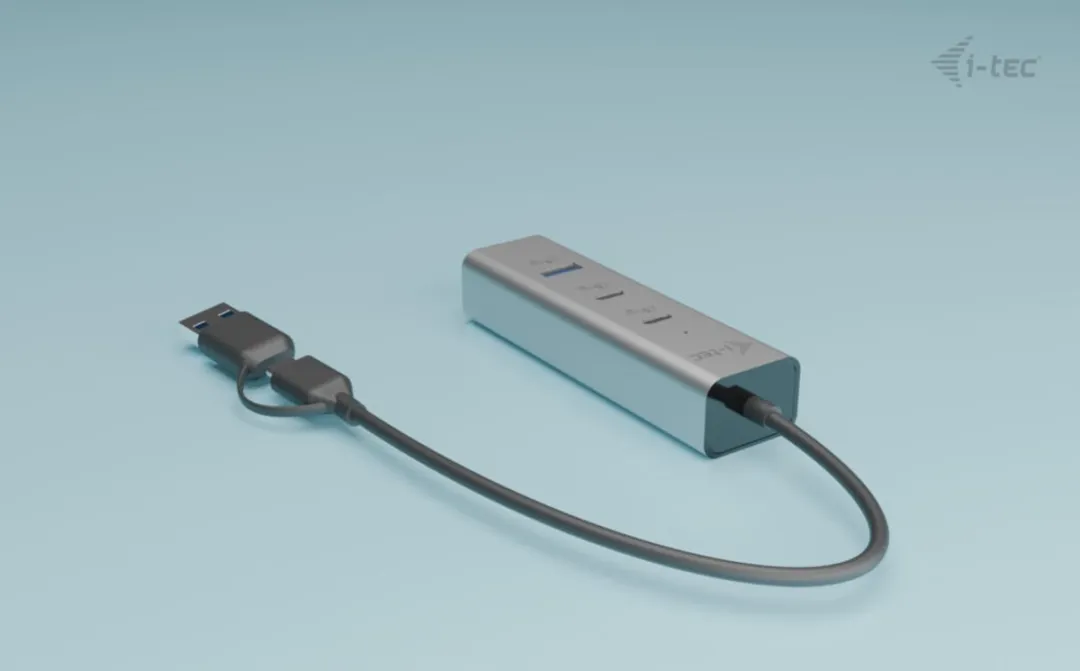 I-tec Metal CAHUBMETAL2A2CPD USB-Hub - 2x USB-C + 2x USB-A 85W Zilver