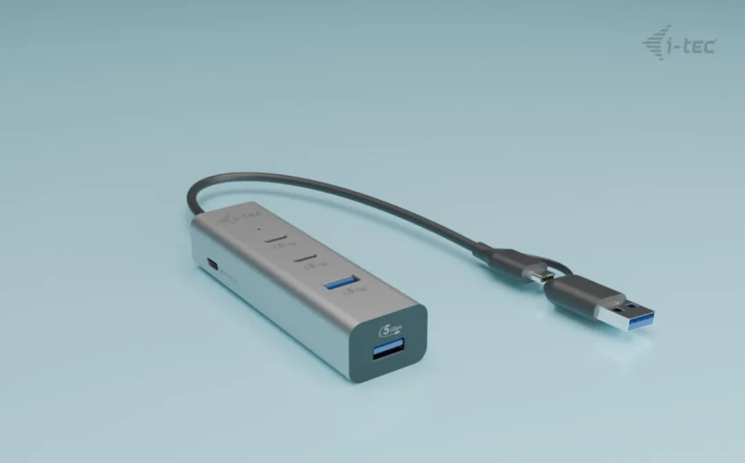 I-tec Metal CAHUBMETAL2A2CPD USB-Hub - 2x USB-C + 2x USB-A 85W Zilver