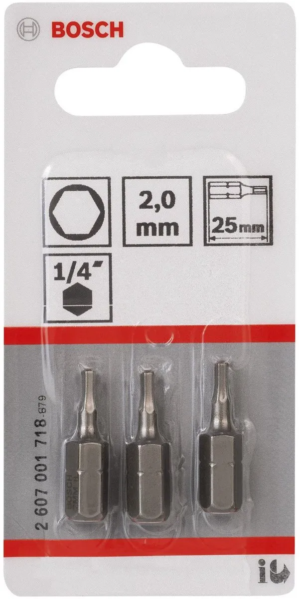 Bosch BIT 1/4XH-TORS/IS 2 2607001718 - 3 Stuks