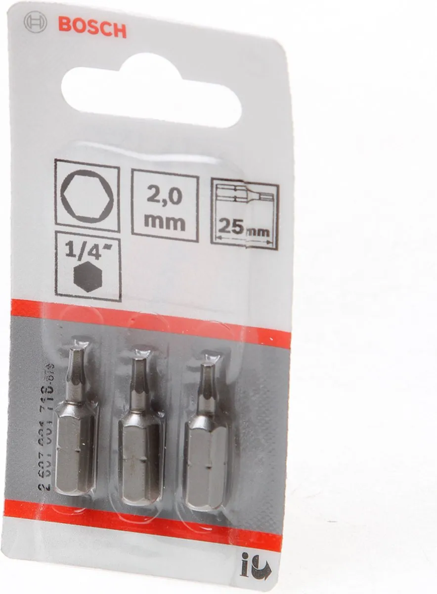 Bosch BIT 1/4XH-TORS/IS 2 2607001718 - 3 Stuks