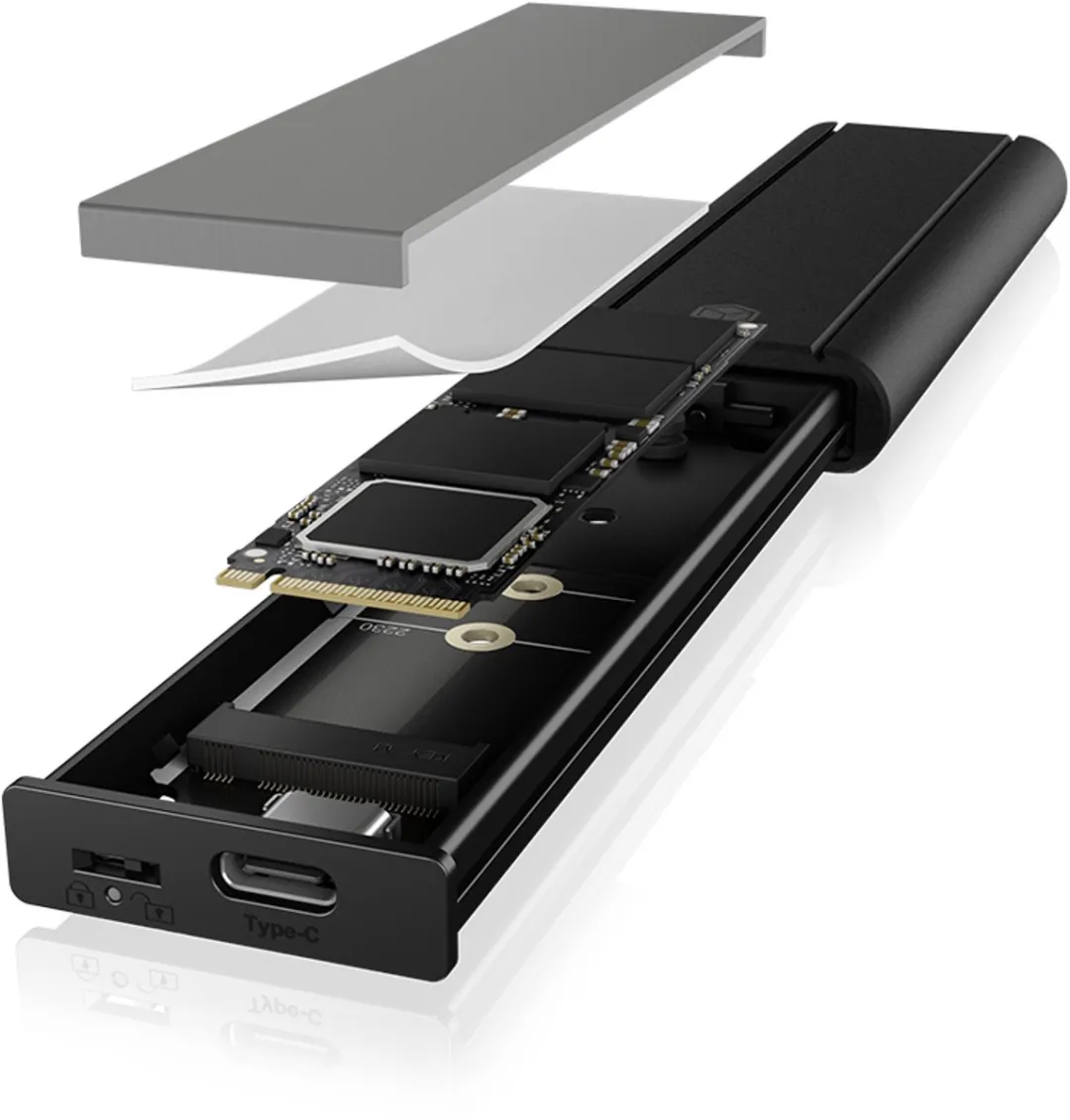 Icy Box IB-1807MT-C31 USB-C Behuizing - Zwart