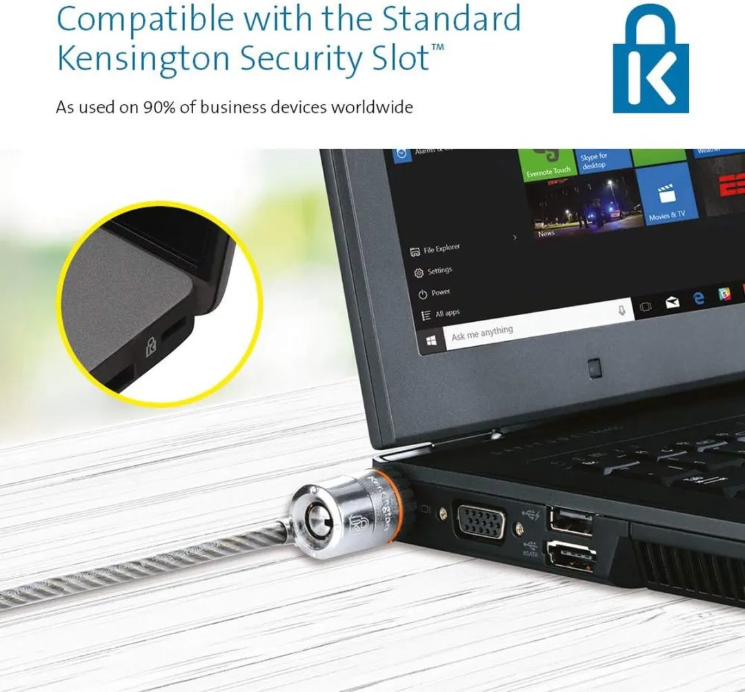 Kensington MicroSaver T-Bar Laptopslot 1.8m
