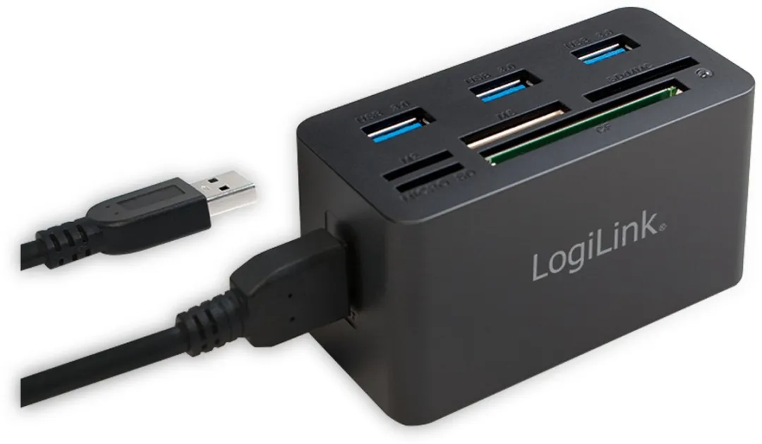 Logilink CR0042 USB 3.0 HUB 3-Ports - Zwart