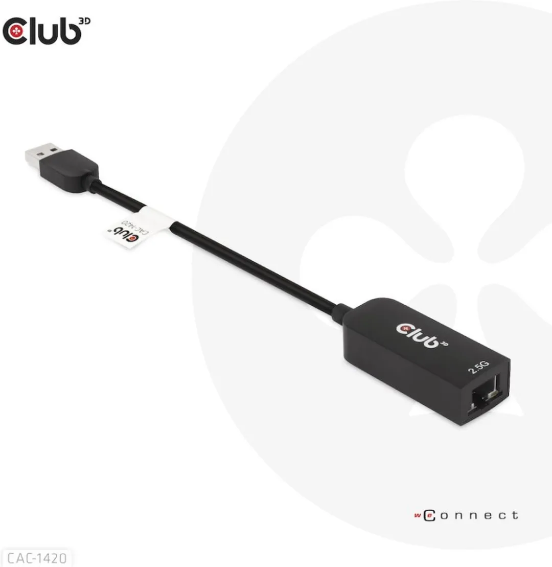 Club3D CAC-1420 USB-A naar RJ45 2.5G Ethernet Adapter - afbeelding 6 van 6