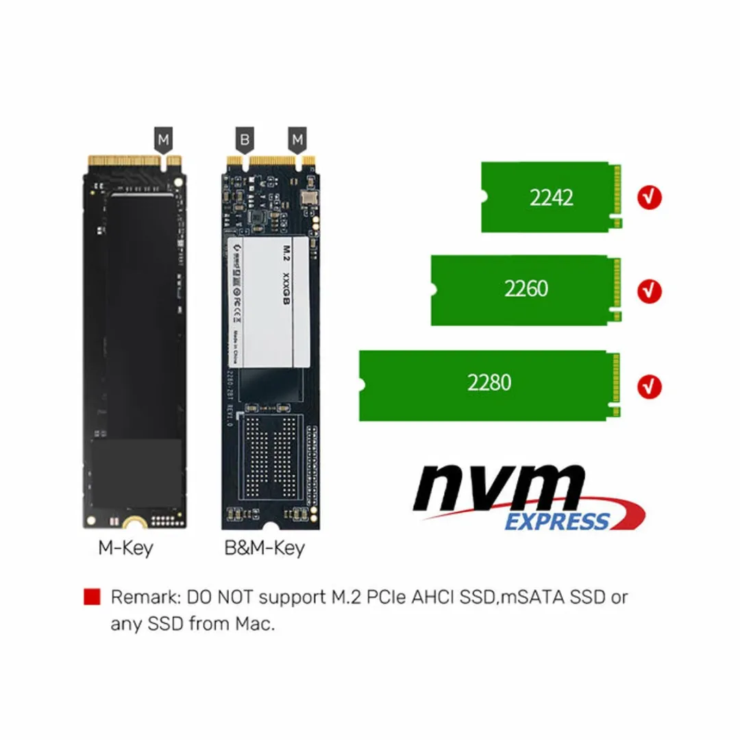 Unitek S1207A SSD Kloner M.2 PCIe/NVMe - 2x - Wit - afbeelding 3 van 6