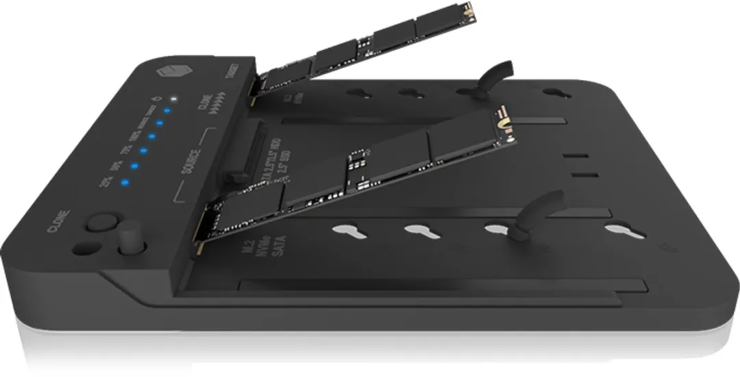 Icy Box IB-2913MCL-C31 M.2 NVMe/SATA Docking & Kloonstation - USB 3.2 Gen 2 - Zwart