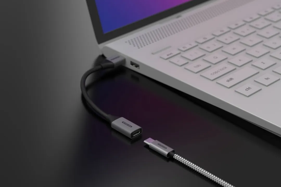 Sitecom AD-1013 USB A naar USB C Kabel 15cm - Zwart/Grijs