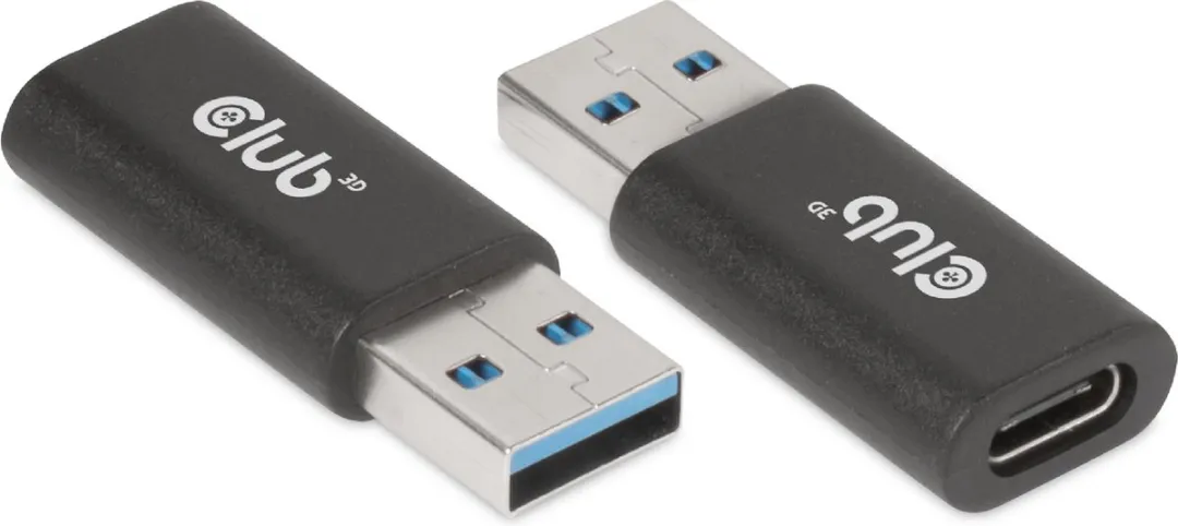 Club3D CAC-1525 USB-A naar USB-C Adapter - 5Gbps - Zwart