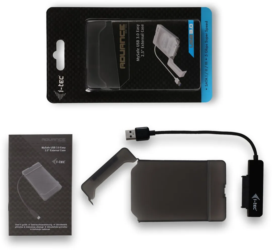 I-tec MYSAFEU313 Externe SATA-behuizing - USB 3.2 - Zwart