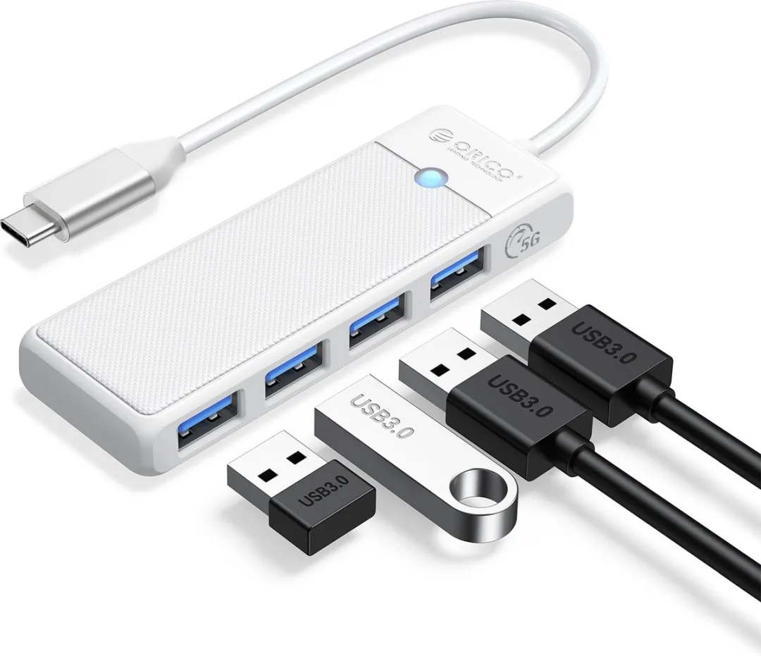 ORICO PAPW4A-C3-015 USB-C Hub 4x USB-A 3.0 - 5Gbps - Wit