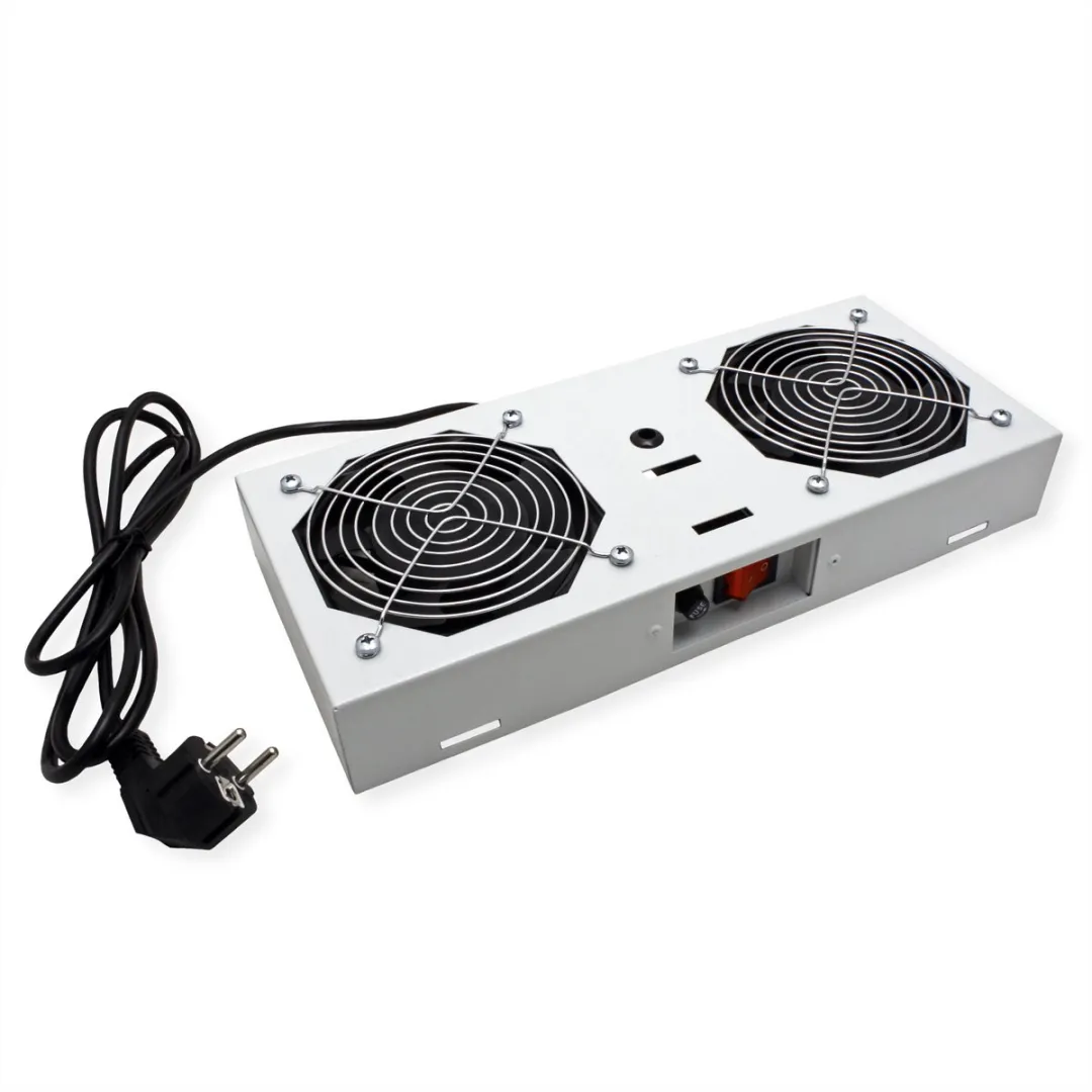Roline Ventilatorunit 2 Ventilatoren 19 inch - Grijs - afbeelding 4 van 6