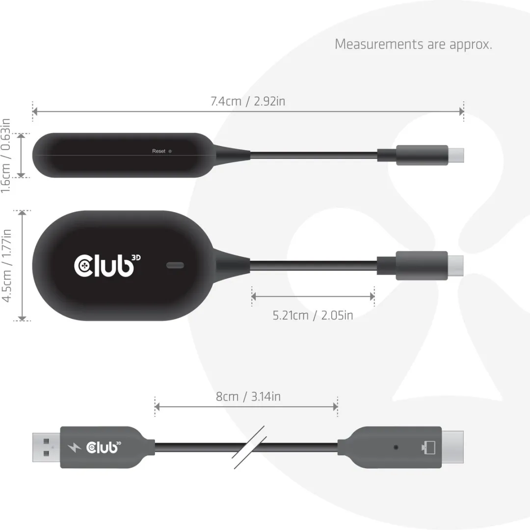 Club3D CSV-2570 USB-C naar HDMI Adapter - Zwart