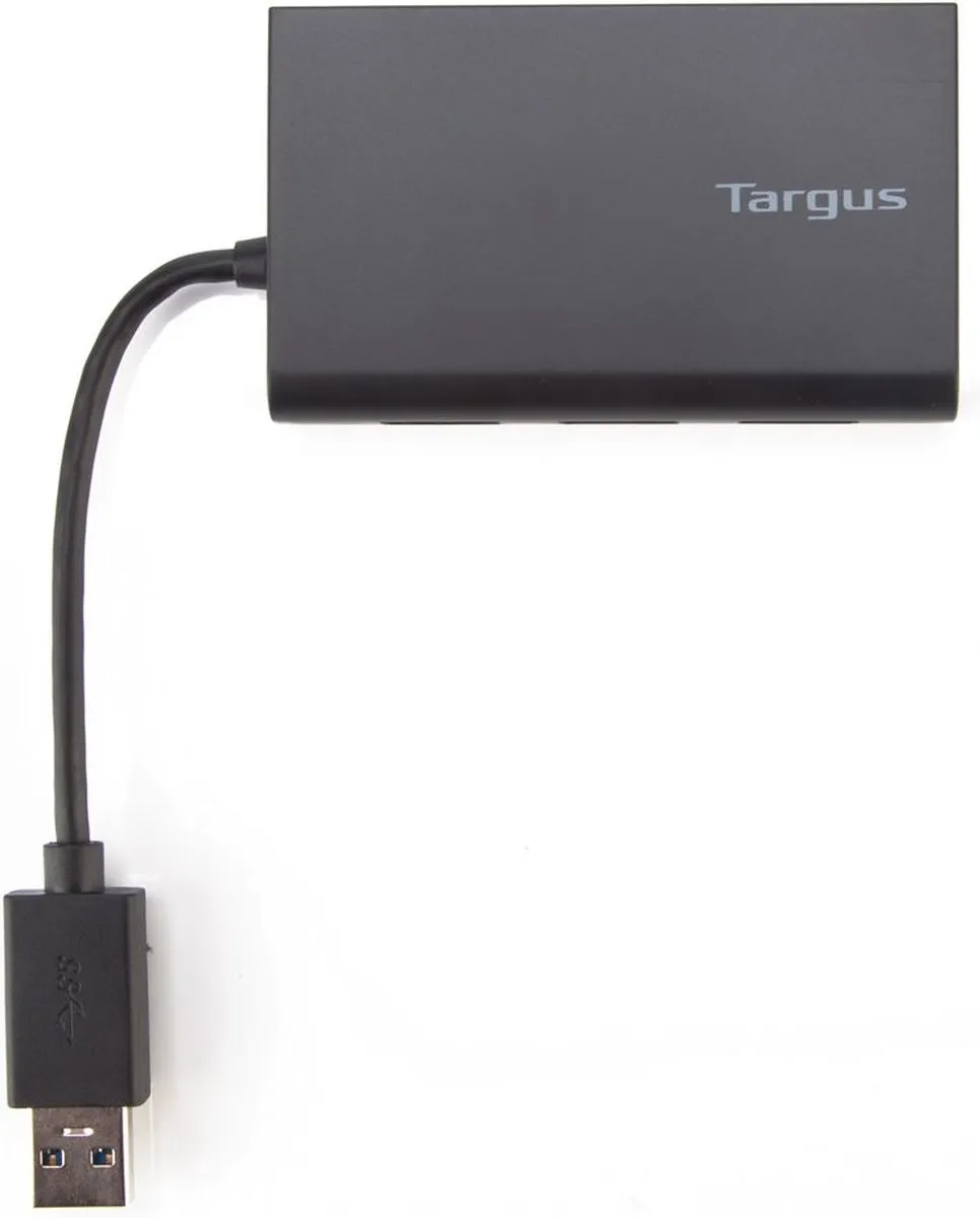 Targus ACH122EUZ USB 3.0 Hub - 3 Poorten - Zwart - afbeelding 3 van 4