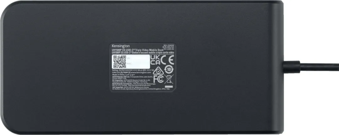 Kensington K34039WW USB-C Dockingstation 85W - 9 Poorten - Zwart - afbeelding 6 van 6