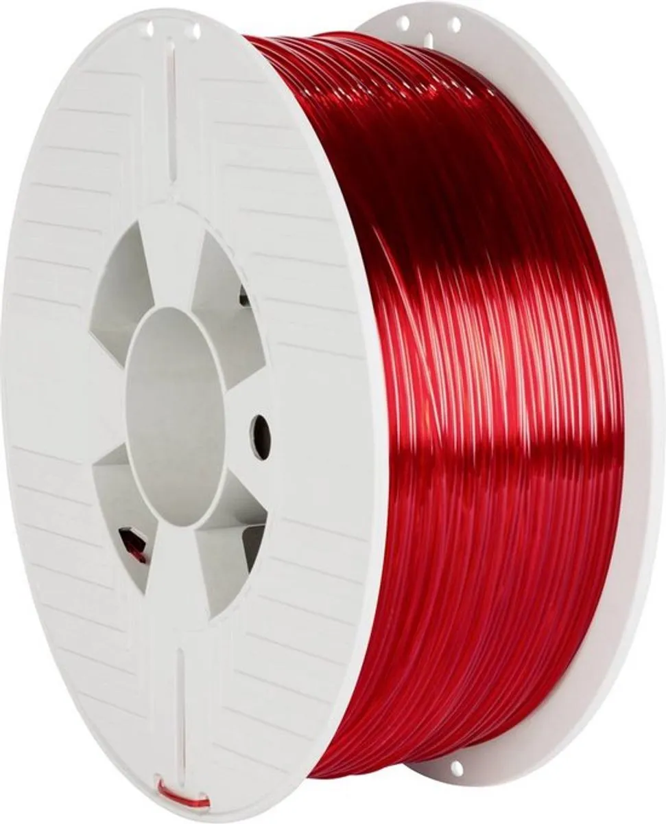 Verbatim 55054 PET-G 3D Printer Filament 1.75mm - 1kg Rood Transparant