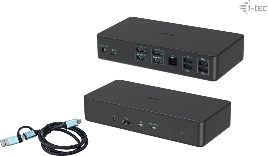 i-Tec - Universal Docking Station met 2 x HDMI - 2 x DP en vele andere poorten