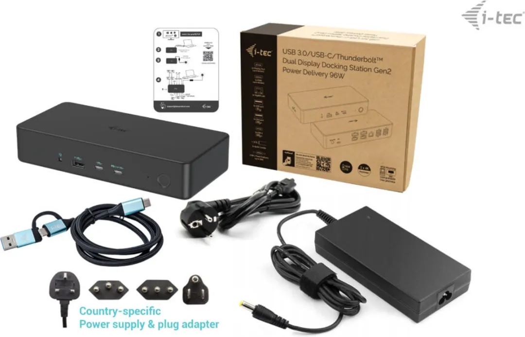 i-Tec - Universal Docking Station met 2 x HDMI - 2 x DP en vele andere poorten