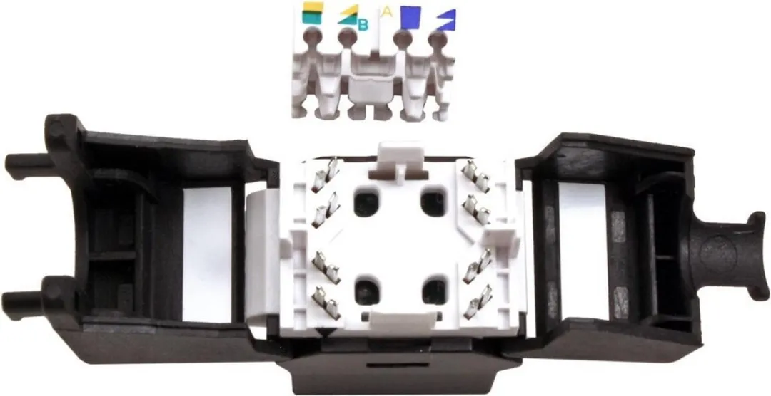 Roline Cat.6A Keystone RJ45 - Zwart - afbeelding 3 van 6